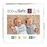 Eco by Naty Baby Windeln Pants - umweltfreundliche Premium-Bio Höschenwindeln aus pflanzenbasierten Materialien, sehr saugfähig und frei von gefährlichen Chemikalien (Größe 5 – 80 Stück)