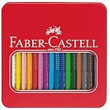 Faber-Castell 110916 - Buntstifte Jumbo Grip, 16 Stifte im Metalletui