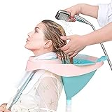 Mobiles Haarwaschbecken Friseur Waschbecken Rückwärtswaschbecken Faltbares Waschbecken mit Abflussrohr für Salon, Senioren, Schwangere Frau