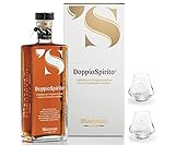 S MANTOVANI DoppioSpirito CARAIBI RUM GRAPPA 70 CL IN EINEM KASTEN UND 2 GLASEN