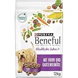 PURINA BENEFUL Glückliche Jahre 7+ Senior Hundefutter trocken, mit Huhn und Gartengemüse, 1er Pack (1 x 12kg)