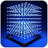 iCubeSmart 3D LED Cube Bausatz Diy Kit LED Licht Cube Diy Elektronik 8x8x8 Wuerfel Bausatz Für Elektronik-labor Kreative Geschenke Enthusiasten Der Elektronik Elektronische Kursgestaltung (3D8S-BLUE)