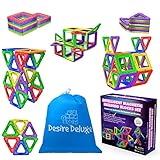 Desire Deluxe Magnetische Bausteine 30-teiliges Konstruktionsspielzeug-Set für Kinder Spiel | STEM Kreativität pädagogische Magnete Spielzeugblöcke für Jungen Mädchen Alter 3 4 5 6 7 Jahre alt