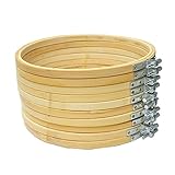 Cleana Arts 10-Pack Stickrahmen Bambus Kreis Kreuzstich Hoop Ring 15cm