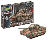 Revell 80-3249 Modellbausatz Panzer 1:35 - TigerII Ausf.B (Henschel Turret) im Maßstab 1:35, Level 4, originalgetreue Nachbildung mit vielen Details, 3249, Keine