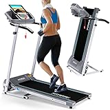 Kinetic Sports KST2700FX Laufband für zuhause klappbar | inklusive Leiser 1PS-DC Elektromotor | 13 Programme + Tablethalterung | GEH- und Lauftraining bis 120 kg | stufenlos einstellbar bis 10 km/h