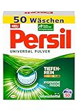 Persil Universal Pulver Waschmittel (50 Waschladungen), Vollwaschmittel mit Tiefenrein-Plus Technologie bekämpft hartnäckigste Flecken für strahlende Reinheit