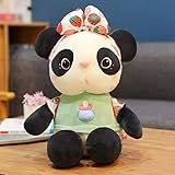 CILUA 30cm-70cm Cute Juice Panda Doll Creative Panda Plüschtier Fruit Panda Kinder Mädchen Kissen Raumdekoration grün 40cm