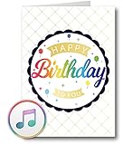 PlayMegram bespielbare Audio-Geburtstagskarte mit USB und 128 MB Speicher, Für Sprachnachrichten und Musik (MP3), Audiogrußkarte, Glückwunschkarte, Happy Birthday Grußkarte, Kreative Geschenkidee