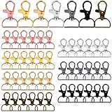 50 Stück Schlüsselanhänger Drehverschlüsse Lanyard Karabinerhaken Karabinerverschluss Schlüsselketten-Clip Schlüsselring für Schlüsselanhänger (2cm Innenbreite) 7 Farben