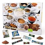 C&T Bio Instant Kaffee Tee & Kakao Adventskalender 2022 'Kaffeekränzchen®' | 24x lösliche Bio-Kaffees, -Espressi, -Tees oder -Trinkschokolade für jeden Tag im Advent