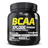 OLIMP- BCAA Xplode Powder. Nahrungsergänzungsmittel in Pulverform, mit einer Komposition aus verzweigtkettigen Aminosäuren, L-Glutamin und Vitamin B6. Geschmack: Ice Tea Peach (500 g)