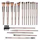 Make up Pinsel set IMURZ 18pcs professionelles pinselset makeup Schminkpinsel Set für das Concealer Liquid Foundation Blusher Eye Makeup (Champagner Gold)