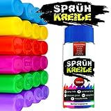 3x Sprühkreide Kreidespray Kreide Markierungsspray Farbig Abwaschbar Dose