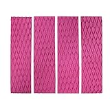 AIDIRui 4 Stück/Los Surfing Front Traktion Pad-SUP Surfboard Deck Grip Matte Ersatz mit Kleber (Pink)