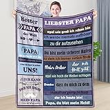 Shoppawhile Papa Geschenk Geburtstag Weihnachten Geschenk für Papa Vatertagsgeschenk Geburtstagsgeschenk Kuscheldecke Flauschig 130*150 cm