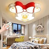 Deckenleuchte LED Mickey Acryl Lampeschirm Deckenlampe Junge Mädchen Baby Kinder Deckenlampe 40W Dimmen Fernbedienung Innenbeleuchtung Wohnzimmer Kinderzimmer Kindergarten Restaurant Lampe Wandleuchte