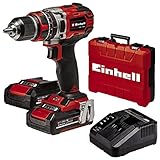 Einhell 4513940 Akku-Schlagbohrschrauber TE-CD 18/50 Li-i BL PowerX-Change(Li-Ion,18V,50Nm,10mminBeton,bürstenloserMotor,Drehzahl-Elektronik,inkl.2x2,0AhPXC-AkkusundSchnellladegerät)