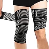 EULANT 2 Pcs Bandage 180cm, Elastikbinden/Ellenbogenstütze/Elastisch Kniebandage/Knöchel Stützbandage/Oberschenkel Kompression Wickeln/Sport Kompressionsbandage