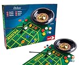 Noris 606104613 Deluxe Set Roulette – mit 2 Stahlkugeln, 60 Jetons und weiterem Zubehör für ein echtes Casino Feeling, ab 6 Jahren