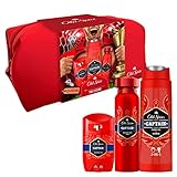 Old Spice Fußball-Waschbeutel-Geschenkset Für Männer Mit Captain Deo-Stick, Deo-Spray Und Duschgel