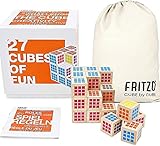 FRITZO® Cube Würfelspiel & Knobelspiel für Erwachsene, Jugendliche & Kinder | 3D Zauberwürfel als Familienspiel | Holzspiel | Qualität für Generationen