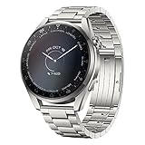 HUAWEI WATCH 3 Pro- 4G Smartwatch, 1.43'' AMOLED Display, eSIM Telefonie, 5 Tage Akkulaufzeit, 24/7 SpO2 & Herzfrequenzmessung, GPS, 5ATM, 30 Monate Garantie, Edelstahlarmband, 46mm