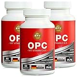 OPC- Traubenkern Extrakt - 60 Kapseln - mit Resveratrol & Vitamin C, E - Marken Premium Produkt - Made in Germany