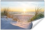 Muralo Vinyl Struktur Fototapete Strand Tapete Wandtapete Dünen Meer Sonne Himmel Wohnzimmer Schlafzimmer Moderne Wandbilder XXL Natur Panorama Wasser Wand Dekoration Br. 360 cm x Hö. 240 cm