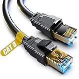 Cat-8-Ethernet-Kabel, 0,5 m, 2 m, 5 m, 6 m, 9 m, 12 m, 15 m, 18 m, 30 m, robustes High-Speed-Internet-Netzwerkkabel, professionelles LAN-Kabel, abgeschirmtes Kabel, für Innen- und Außenbereich(1M)