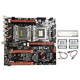 FUUIE X79 Motherboard LGA 2011-3 unterstützt Dual CPU 4XDDR3 128G Speicher für Xeon E5 + 2X E5 2650 V2 + SATA Kabel + Switch Kabel + Baffle