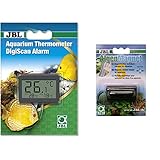 JBL 6122100 DigiScan Alarm Aquarium-Thermometer, Grau & Scheiben-Reinigungsmagnet 61291, Für Aquarienscheiben, JBL Algenmagnet, S