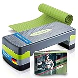 Body & Mind® Aerobic Steppbrett Elite 3-Stufen Stepper Step-Bench mit gratis Anti-Rutsch-Matte & exklusiven Trainings E-Book