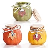 Weltbild Duftkerzen Herbstzauber 3er Set - Duftkerzen im Glas Kerzen-Deko in den Düften Vanille, Orange, Weißer Tee – Duftkerzen Geschenk-Set, Duftkerzen Herbst, Duftkerzen Set