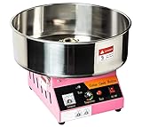 Dawoo 1080W Elektrische Zuckerwatte Maschine Professionelle Edelstahl Zuckerwatte Maschine Zuckerwatte Maschine Puderzucker Haushalt（Rosa）