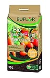 Euflor Bio Tomaten Gemüseerde 15 L hochwertige Spezialerde für Tomaten und Gemüsepflanzen, für kräftige Pflanzen und Reichhaltige Erte