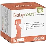 BABYFORTE® Kinderwunsch Vitamine OHNE JOD - vegan- Quatrefolic®, Folsäure 800, Maca, Inositol - 180 Kapseln - Vitamine Schwangerschaft ohne Jod