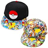 Hut Cartoon Kinder Cap für Kinder Geschenk für Jungen Mädchen Kappe Baseball Cap Basecap Kinder-Geburtstag Schule Sport 2pcs