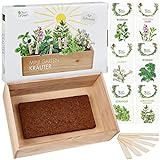 Kräuter Samen Anzuchtset: Mini Kräutergarten Geschenk Set – 6 Sorten Kräuter Saatgut, Anzuchtkiste, Kokos Anzuchterde – Kräuter Anzuchtset – OwnGrown