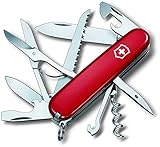 Victorinox, Taschenmesser, Huntsman, 91 mm, rot, Blister (15 Funktionen, Klinge, Korkenzieher, Dosenöffner, Klinge)