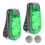 Itopon LED Blinklicht, 2er Schulranzen Sicherheitslicht mit Clip, Sicherheit Licht für Kinderwagen Licht Lauflicht Haustier, Kinder Rucksack, Hunde Leuchtanhänger, Katzen, Jogger (Grün)