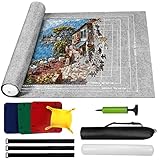 Puzzlematte 2000 Teile, Filz Puzzle Matte Grau, Puzzle Mat Roll, Puzzle Aufbewahrung Puzzlematte Zum Rollen, Puzzle Unterlagen Puzzlepad Puzzlerolle, Puzzleteppich