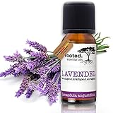 rooted.® | Das Original | 10ml Bio-Lavendelöl | zertifizierte Naturkosmetik | Lavandula angustifolia | 100% naturreines ätherisches Öl für Naturkosmetik, Aromatherapie, Duftkerzen und -Seifen