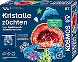 KOSMOS 645601 Kristalle züchten - Lass faszinierende Kristalle wachsen - Komplett-Set, glitzernde Blitzkristalle, Schatztruhe, Deko, Experimentierkasten - Kinder ab 10-14 Jahre