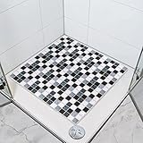 Duschmatte rutschfest 60×60 Sicherheits Duschmatte, Quadratisch Badewannenmatte Duschmatten, Mosaic Duschmatte, Komfort Luffa Duschwannenmatte Antirutschmatte