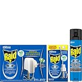 Raid Kombi-Pack (Insekten-Spray und Mücken-Stecker) gegen fliegende Insekten im Innenbereich, 3er Pack (1x400ml und 2x27ml)