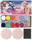 Eulenspiegel 212264 - Schminkpalette Sweet Unicorn, vegan, Einhorn, Schminkset, Kinderschminken, Karneval, Fasching