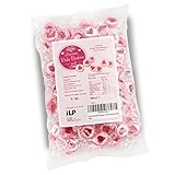 WeddingTree Herzbonbons Rosa - 500g Rocks Bonbons handgewickelte Süßigkeiten Großpackung - Tischdeko zu Hochzeit Taufe Valentinstag Muttertag Kommunion