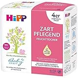 HiPP Babysanft Feuchttücher zart pflegend, 3er Pack (Jede Packung enthält 4 x 56 Tücher)