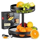 Moritz & Moritz Obst Etagere Schwarz Metall - Obstkorb Etagere Schwarz – Obstschale Etagere Schwarz